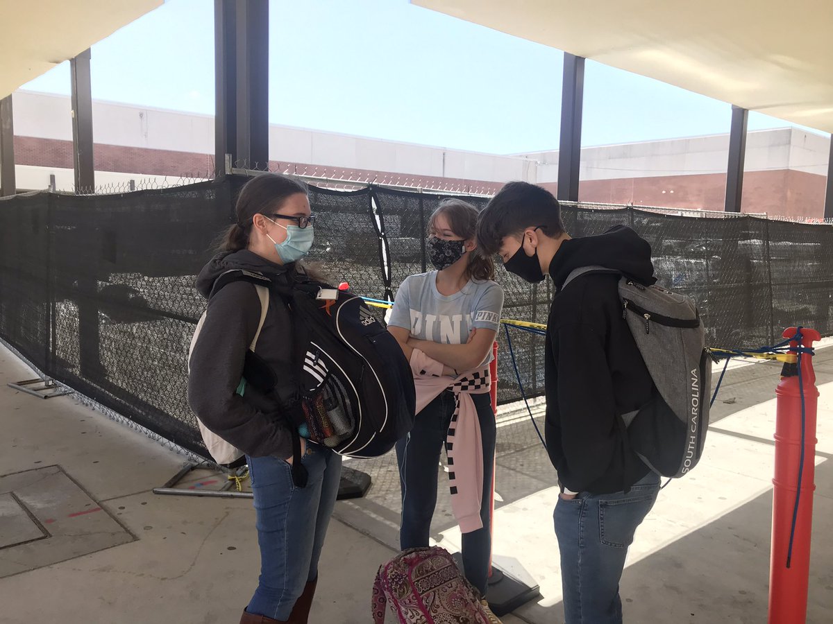 swowens's tweet photo. RNE National Honor Society gives all students and teachers a care kit with masks, gloves and hand sanitizer at lunch! @RNECavaliers @mark1_sims https://t.co/XmnXvytoxV