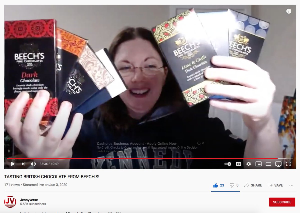 Throwback to when <a href="/jennyverselive/">Jennyverse</a> road-tested our chocolate bars! 

Find out what she thought and which were her favourites... 

youtube.com/watch?v=pu8IV8…

#chocolate #blogger #vlogger #foodies