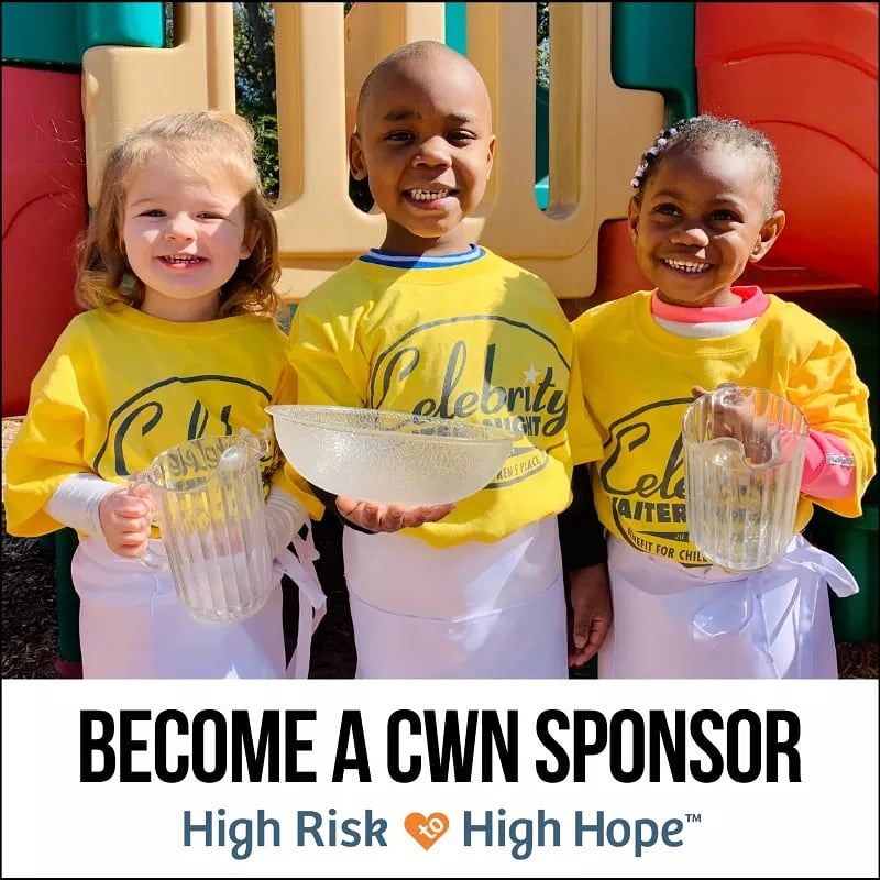 Help our young children soar -- Become a #CelebrityWaiterNight 2021 sponsor!⁣

To sponsor CWN, mail your sponsorship form to us. You can find the form here: childrensplaceinc.org/celebrity-wait…. ⁣

#highrisktohighhope  #cwn2021  #aiken #aiken4aiken #therapeuticchildcare