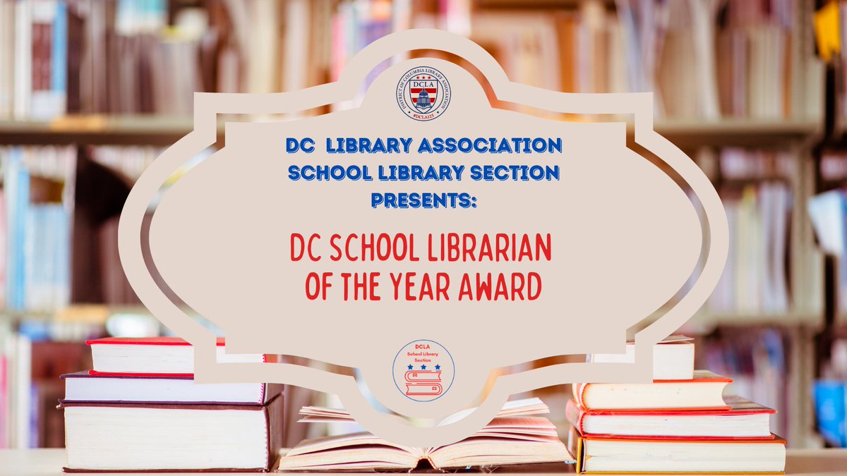 DCLA_SLS's tweet photo. We are thrilled to announce the organization's inaugural award - DC School Librarian of the Year Award. Nominate yourself or a colleague - https://t.co/yyPMDZu03M
Read the criteria: https://t.co/jpJcs0EZyV #LibraryLiteracyLeaders #tlchat #DCSchoolLibraries #DCPSNeedsLibrarians https://t.co/zwQhBx4B39