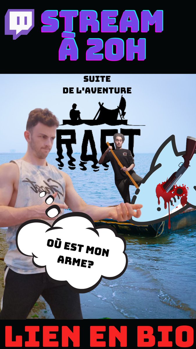chteumeul's tweet photo. Stream à 20h !! On continue l'aventure sur RAFT. Qui devient de plus en plus intéressante. Alors, profitez en ! 
https://t.co/bABK5jI8yq
.
#raftfr #streamfr #twitchfr #aventure #jeuvideo #duo #détente https://t.co/7Qu19QfCEQ