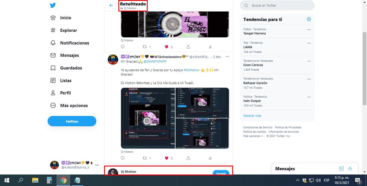 JS5WYAA's tweet photo. Mil Gracias!!๐ @DJMOTIONPR
Yo ayudando de Fan y Gracias por tu Apoyo #DJMotion ๐๐๐ Mil Gracias!!
DJ Motion Retwitteo y Le Dio Me Gusta a Mi Tweet. https://t.co/W681avXROh