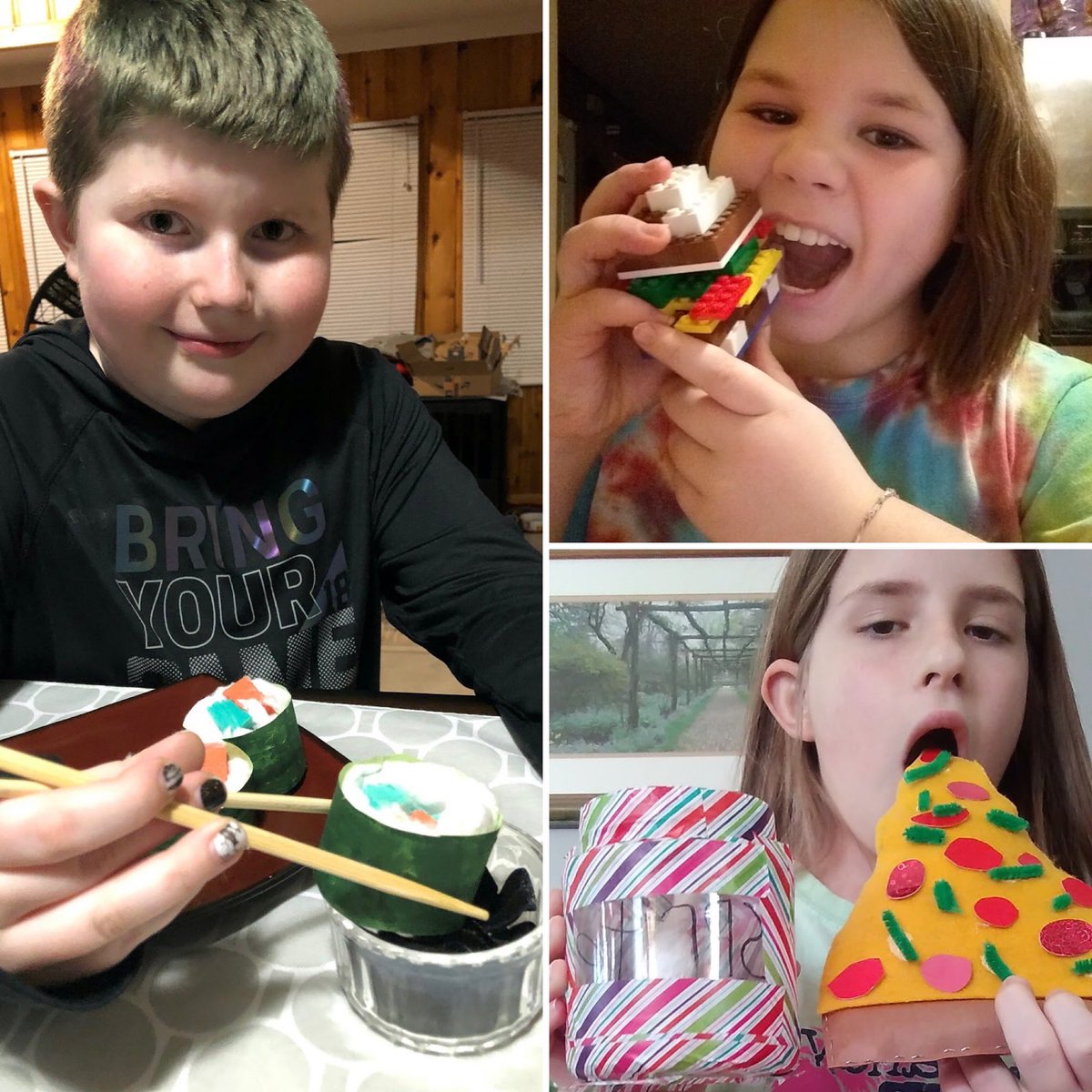 ElemArtLamphere's tweet photo. The 4th & 5th graders got very creative making their food sculptures inspired by Pop Artist Claes Oldenburg. They are so good you could almost eat them! @SimondSuperstar #WeAreLamphere #asynchronousart https://t.co/FsbVkzzm06