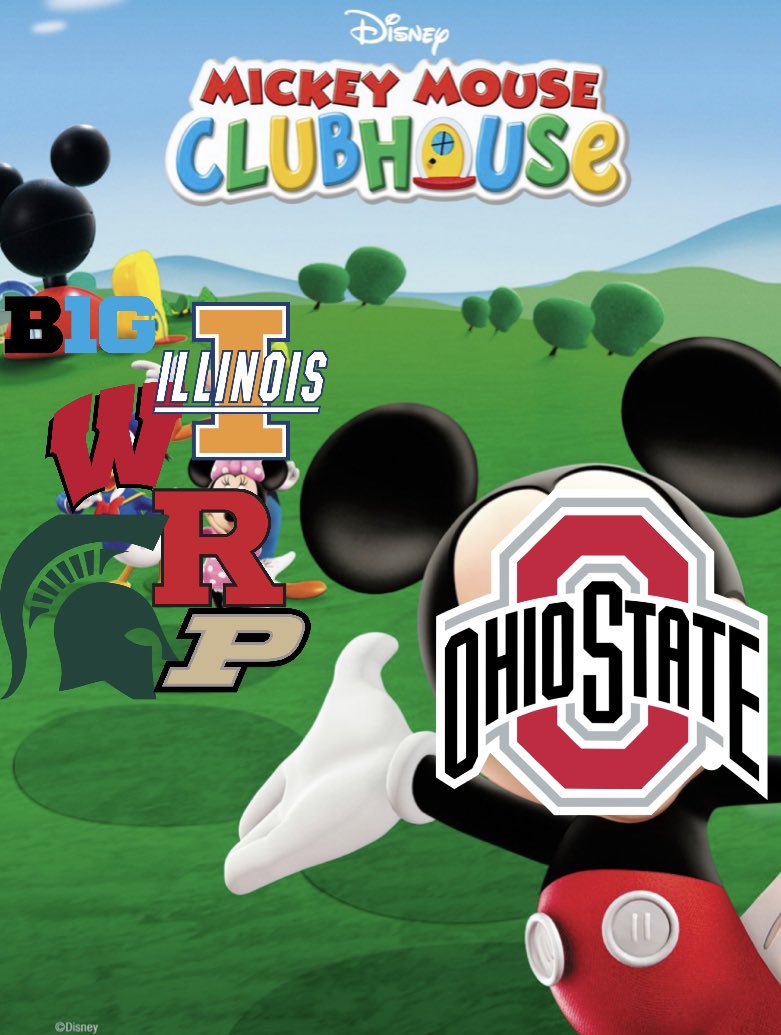 SoNotKingPugs's tweet image. Big 10 really do be Mickey Mouse league this year