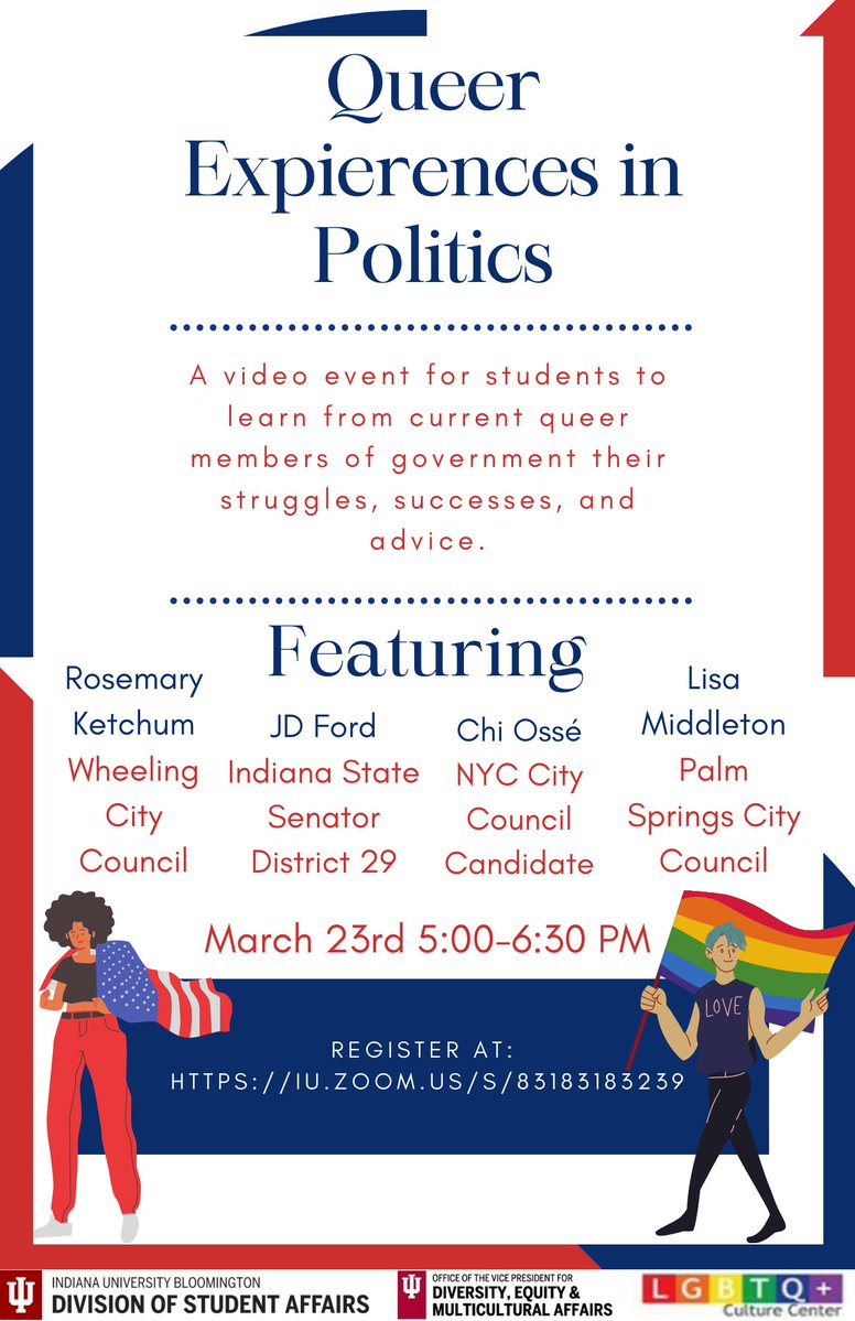 ONeillDiversity's tweet photo. Tomorrow is our Queer Experiences in Politics Event. We are so excited to hear from our all-star panel on their experience in local politics as members of the LGBTQIA+ community and give advice for O'Neill students looking to do the same! Register here! https://t.co/AUfT0orLSL https://t.co/YxNn9vBOTW