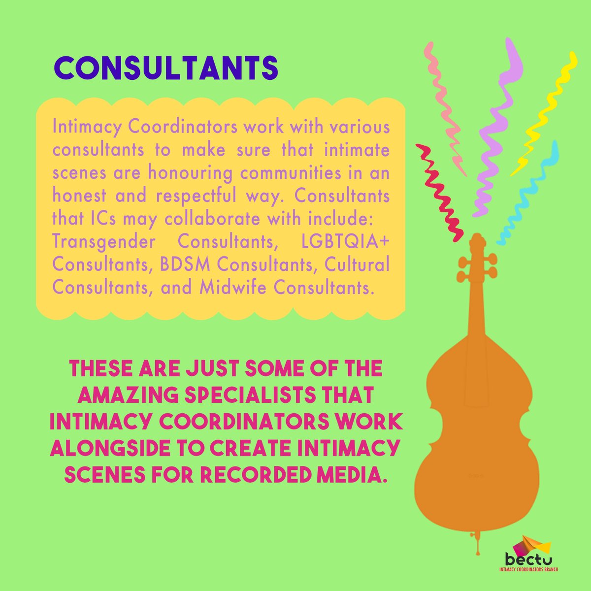 We don’t work alone! Intimacy Coordinators liase, consult and work alongside many brilliant experts from a variety of fields. Take a look... #IntimacyCoordination #IntimacyCoordinators #IntimacyCoordinatorTVAndFilm #IntimacyCoordinatorUK #union <a href="/bectu/">Bectu</a>