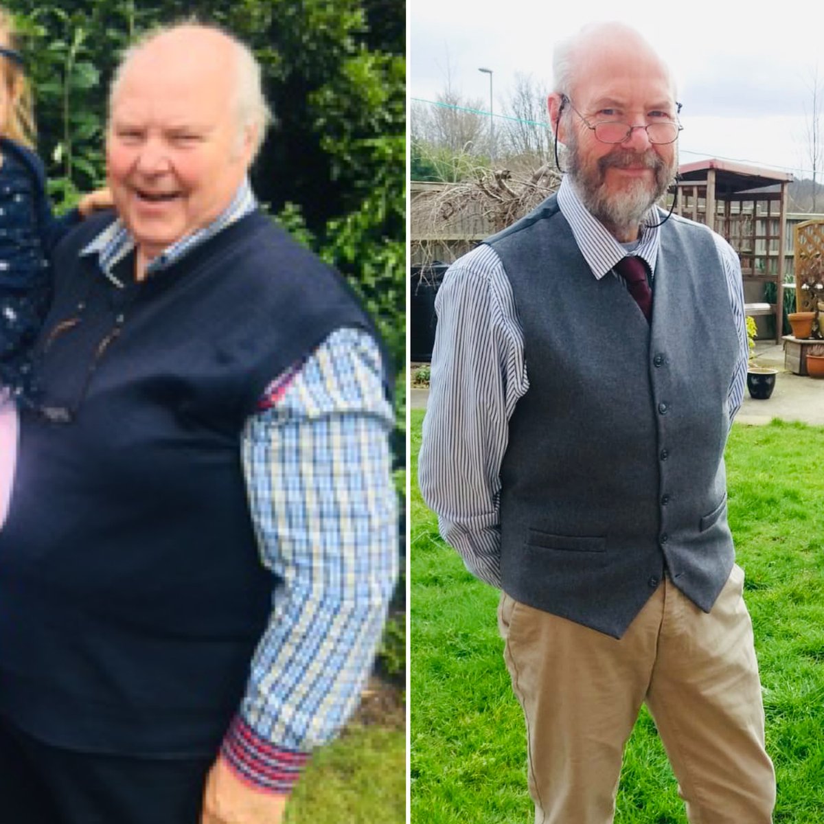 SlimmingWorld's tweet photo. With the help and support from his virtual #SlimmingWorld group and his family too, Paul has lost an incredible 10st and says he’s now able to run, walk and play with his grandchildren 🤗❤️! #WeightLoss #TransformationTuesday https://t.co/QP4OilHzna