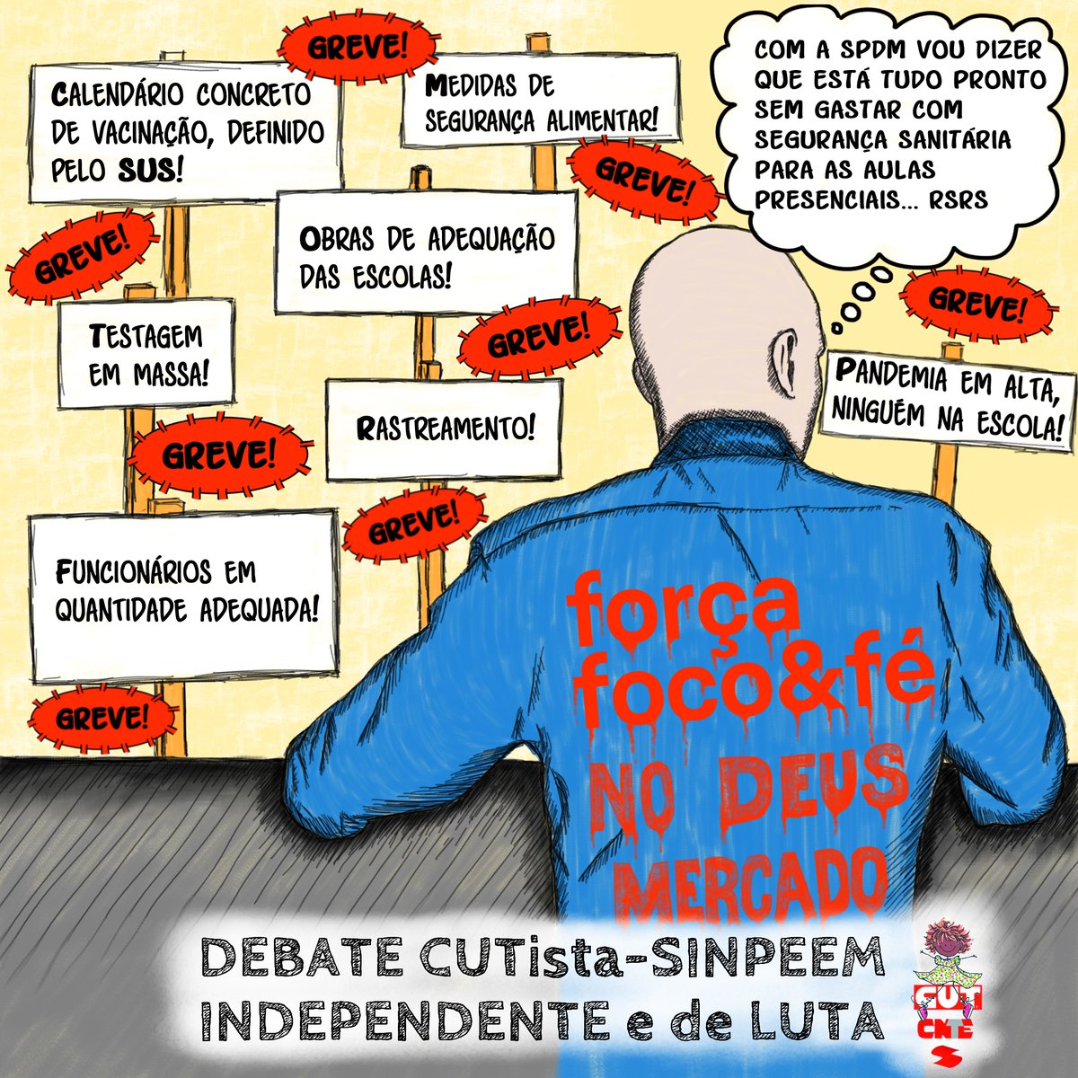 DebateCutista's tweet photo. #testagemerastreamento
#VacinaParaTodos
#recomposiçãodoquadrodefuncionários
#obrasdeadequação
#greveporcondiçõesdesegurançasanitária https://t.co/vVctf1NXE3