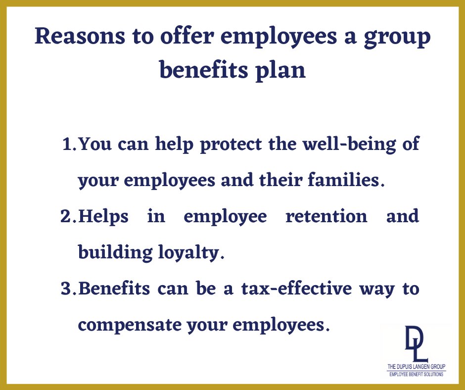 DupuisLangen's tweet photo. Three reasons to offer employees a group benefits plan!
#employeebenefits #planadministration #benefitsadministration #plansponsors #employers #groupinsurance #healthinsurance #healthbenefits #extendedhealthcare #dentalbenefits #dentalinsurance #canadainsurance #insurancebroker https://t.co/F5rtPUxQLS