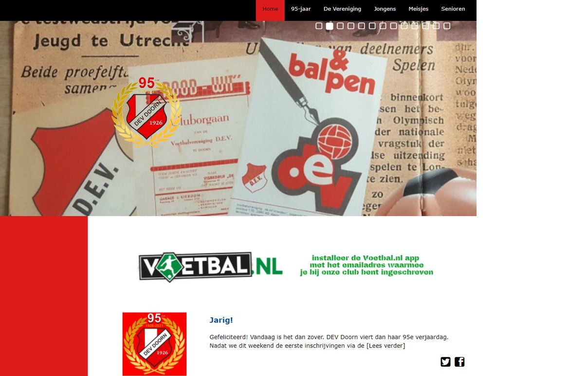 devdoorn's tweet photo. Vandaag is het de officiële 95e verjaardag van De Elf Vrienden uit Doorn.......Gefeliciteerd! #Trots https://t.co/aP4jA6vfQO