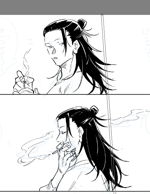 夏のナンパネタ描いてる最中、夏が煙草吸う話してたら唐突に描きたくなった夏夢。同時進行してる 