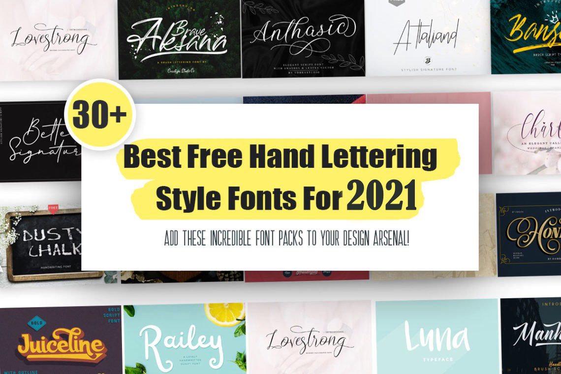30+ Best Free Hand Lettering Style Fonts For 2021 creativefinest.com/best-free-hand… via @hicreativetacos #fonts #typeface #typography