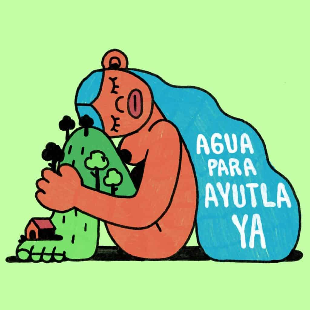 Amistades, hoy celebramos el Día Mundial del Agua🌊🚿🌧️💦💧 con el objetivo de concientizar acerca de la crisis mundial del agua y la necesidad de buscar medidas para abordarla.  
Les compartimos esta ilustración de <a href="/malditoperrito/">Cachorro</a> sobre #AguaParaAyutlaYa 🏔️💧💧
Aquí un 🧵