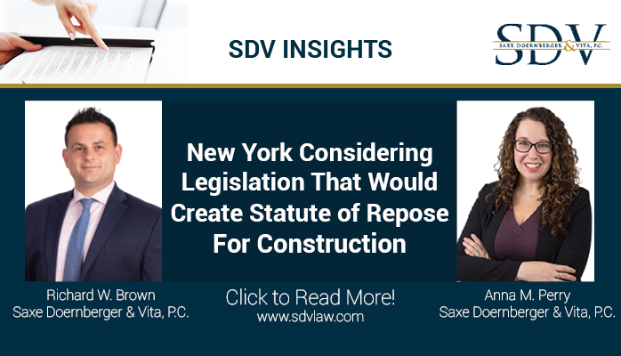SDVLaw's tweet photo. New York Considering Legislation That Would Create Statute of Repose for Construction. Click here to read more. >> https://t.co/uKIljwp4LJ
#construction #constructionindustry #contractors #propertydamage #statueofrepose #bodilyinjury #insuranceclaims #insurance #policyholders https://t.co/ZFx2CNMTYP