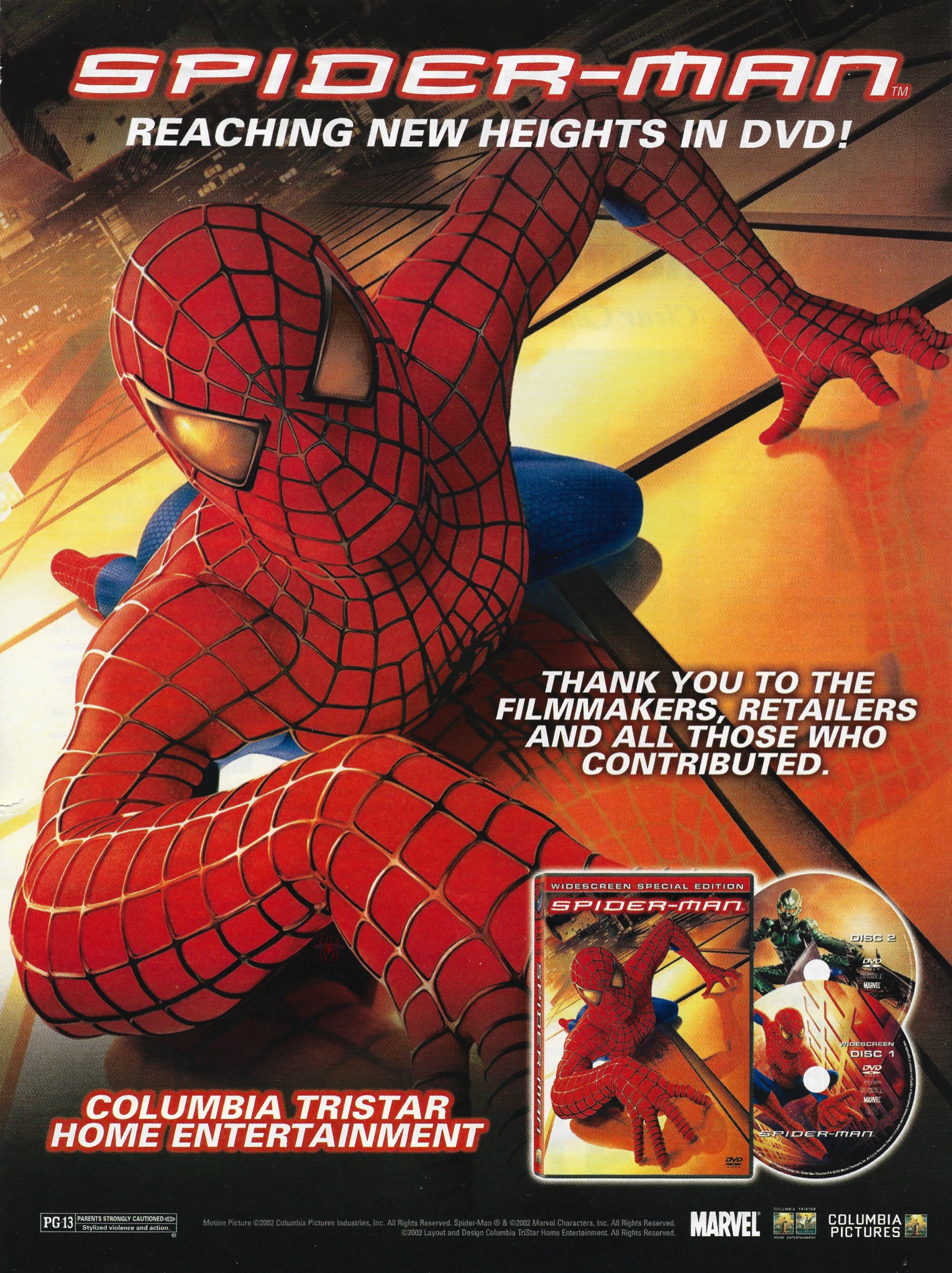 Daily Raimi Spider Man En Twitter Spider Man 02 Dvd Print Advert Thanking Everyone Involved In The Home Release And Production Of The Film T Co Bkqqzbzftd Twitter