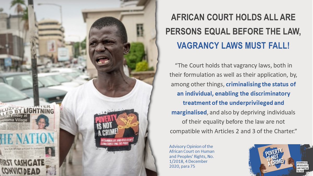 Campaign to Decriminalise Poverty & Status tweet media