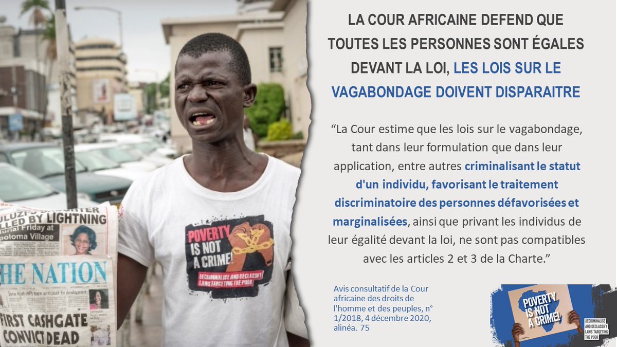 Campaign to Decriminalise Poverty & Status tweet media