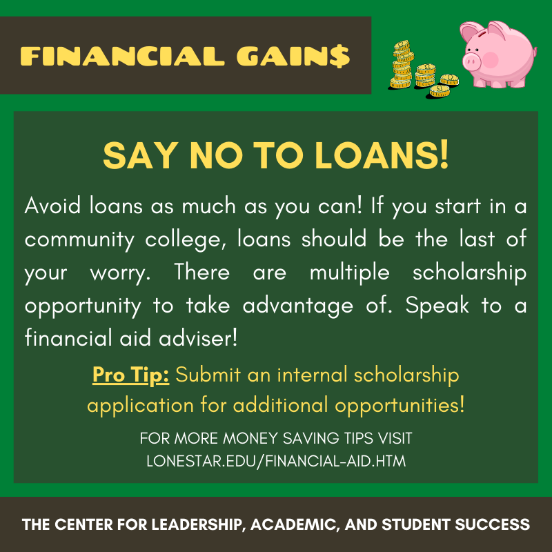 CLASSatLSCT's tweet photo. Always make sure to meet with a Financial Aid advisor to discuss your financial aid package. You might find a scholarship or two… https://t.co/c1nxoJmpf9