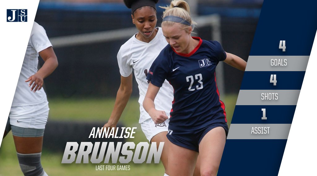 𝙎𝙩𝙧𝙖𝙞𝙜𝙝𝙩 🔥

Annalise Brunson has 4⃣ goals in her last 4⃣ games!

#BleedTheeBlue x #ProtectTheeBlock