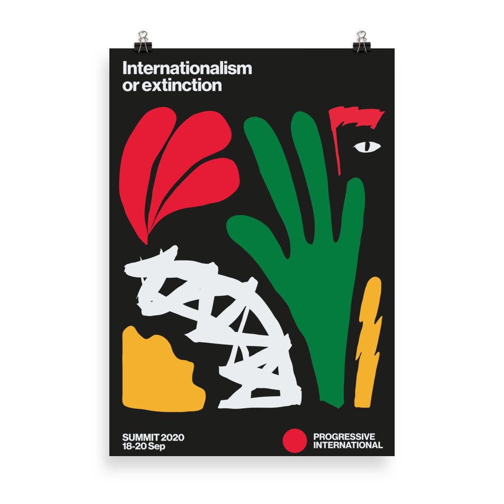 ProgIntl's tweet photo. ANNOUNCING: The @ProgIntl Workshop, featuring beautiful prints from artists across the planet — from @_MichaelOswell_ 'Make Amazon Pay' to @gblsilveira 'Internationalism or Extinction'.

Buy one now, and help us make solidarity more than a slogan: https://t.co/61MVWjKpx1 https://t.co/CVAu0VGZVn