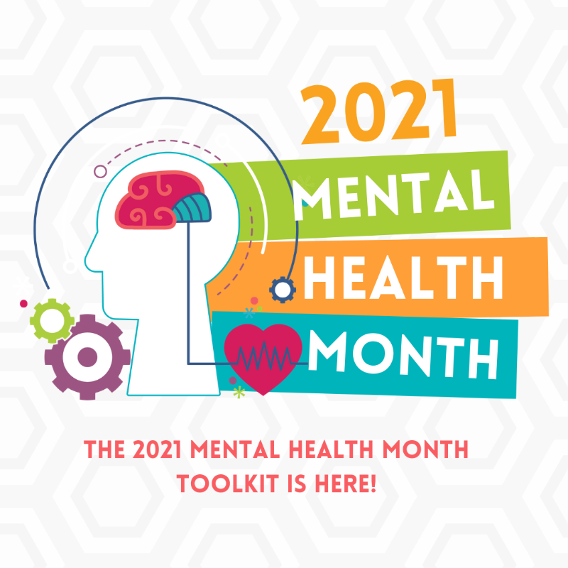 MentalHealthAm's tweet photo. With May just around the corner, @MentalHealthAm is proud to announce that our highly anticipated Mental Health Month toolkit is FINALLY HERE! 🎉  

The 2021 toolkit will continue the #Tools2Thrive theme with practical tools that everyone can use to improve their #mentalhealth.