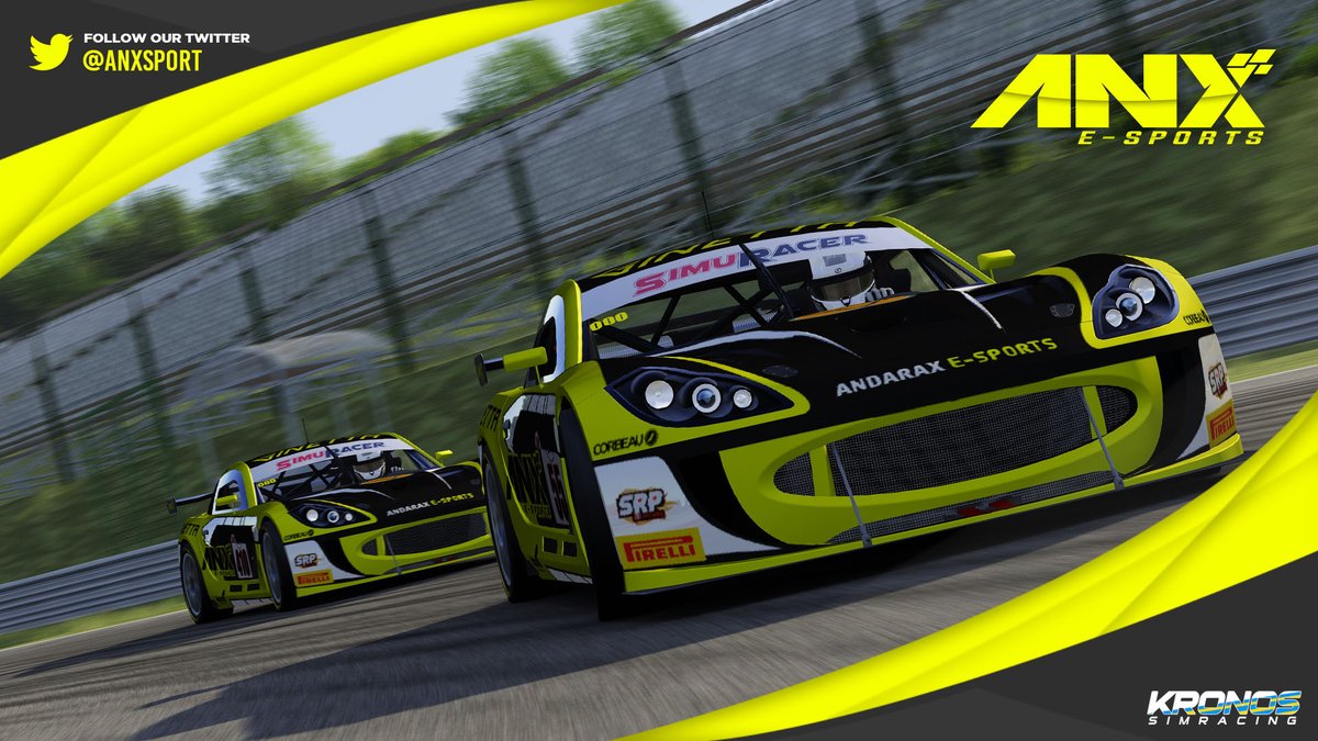 AnxSport's tweet photo. Están llegando al final los nuestros en #GinettaSuperCup @SimuRacer, penúltima cita en #Hungaroring🇭🇺

🏎️@AlexCastel1 
🏎️@ManoliyoJ87

🗓️22/03 ⏰22:30 📺https://t.co/VHl45KZczL

#YellowANX

@KronosSimracing https://t.co/PlW5xdSPom