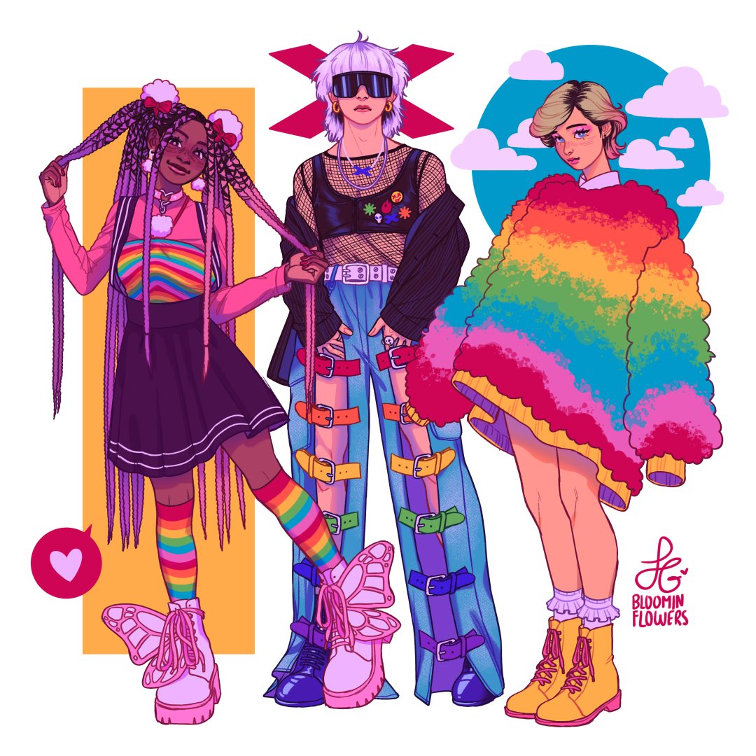 _bloominflowers's tweet photo. colorful fashion studies 🌈☁️ https://t.co/X4tnhEYSrx