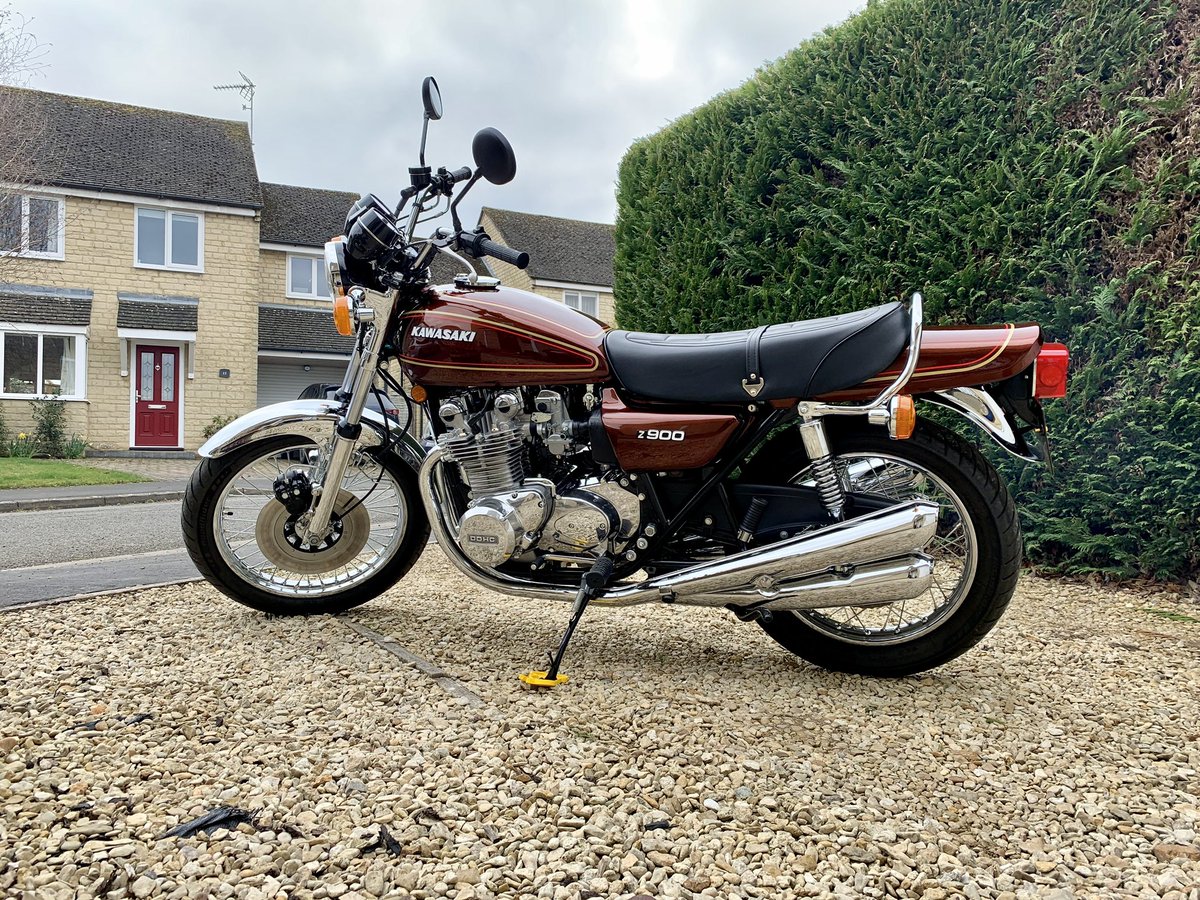VibedClassics's tweet photo. Sunday morning early start to deliver this beautiful Kawasaki Z900 so the gentleman could go for a ride out and enjoy the day... One Very Happy Customer 😊 https://t.co/Bk8xL1cQ3w #kawasaki #classicmotorcycles #classicbikes #Z900 https://t.co/G4XeCly3Ea