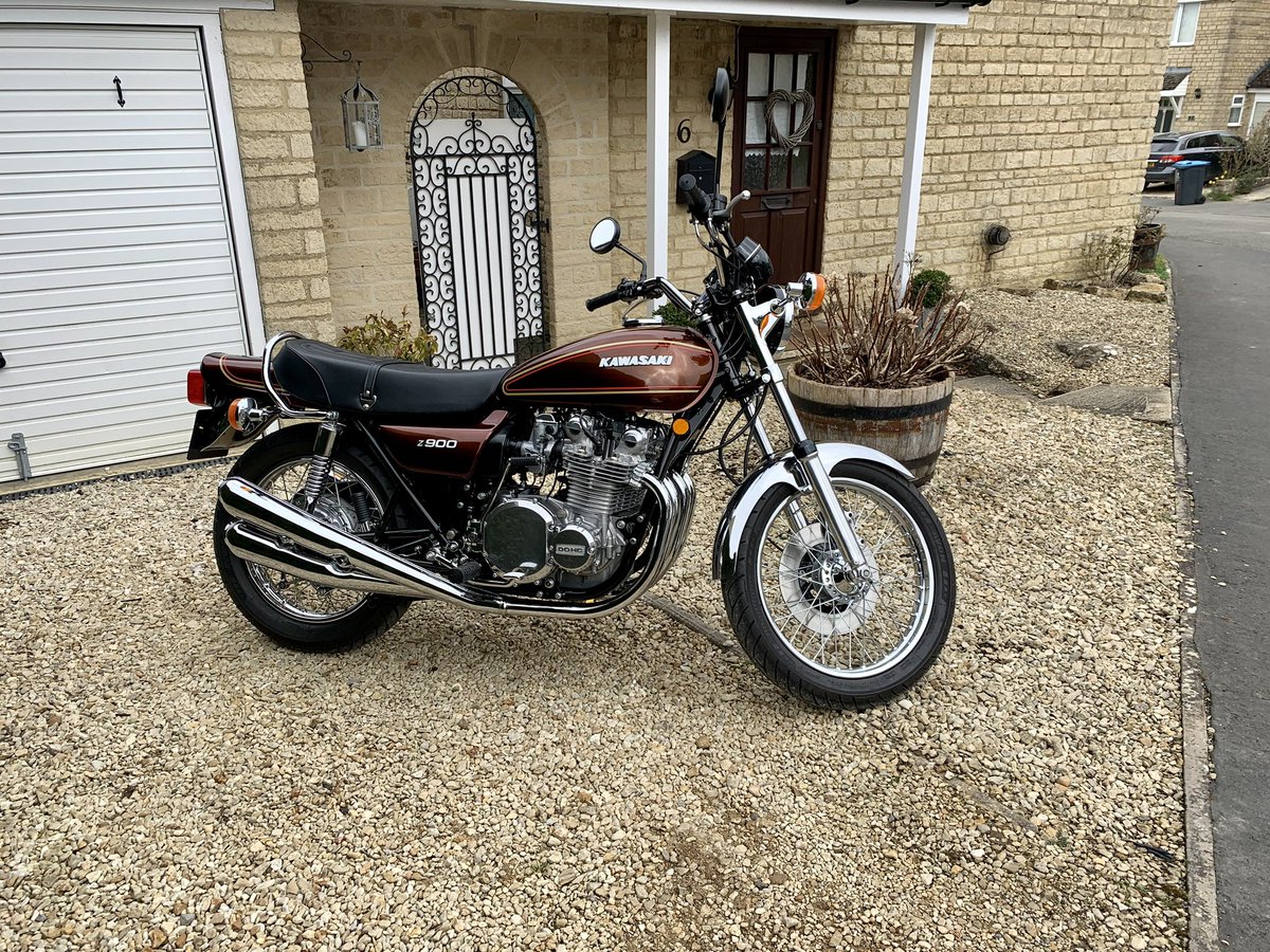 VibedClassics's tweet photo. Sunday morning early start to deliver this beautiful Kawasaki Z900 so the gentleman could go for a ride out and enjoy the day... One Very Happy Customer 😊 https://t.co/Bk8xL1cQ3w #kawasaki #classicmotorcycles #classicbikes #Z900 https://t.co/G4XeCly3Ea