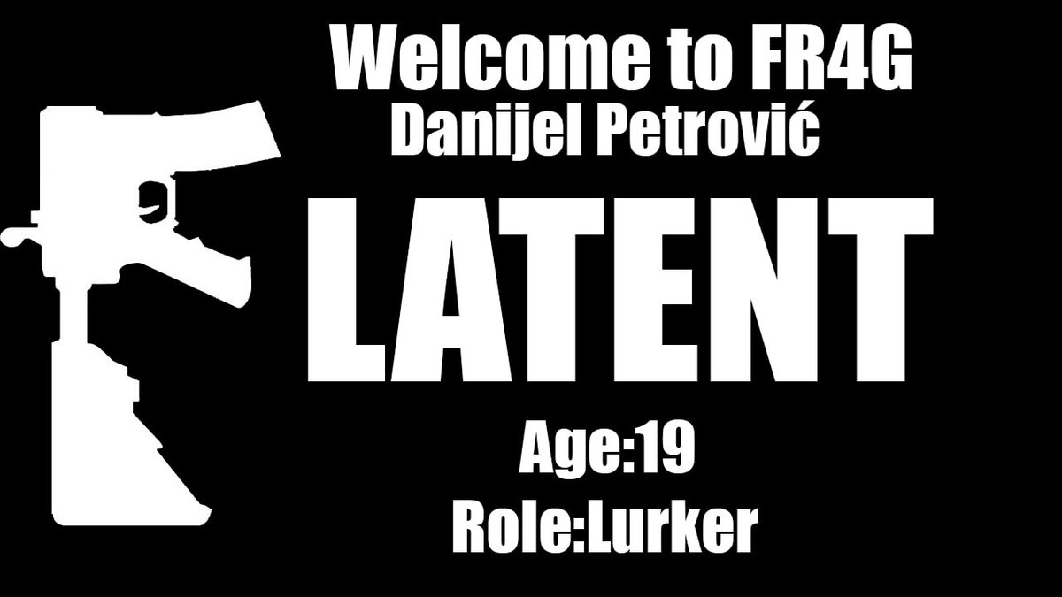 Fr4Team's tweet photo. Welcome our first player in the new Line-UP! 🔥
Danijel "Latent" Petrovic is going to represent FR4G and in this Line-UP! 🔥🔥
.
.
.
#justfr4g https://t.co/bRugKuOOHF