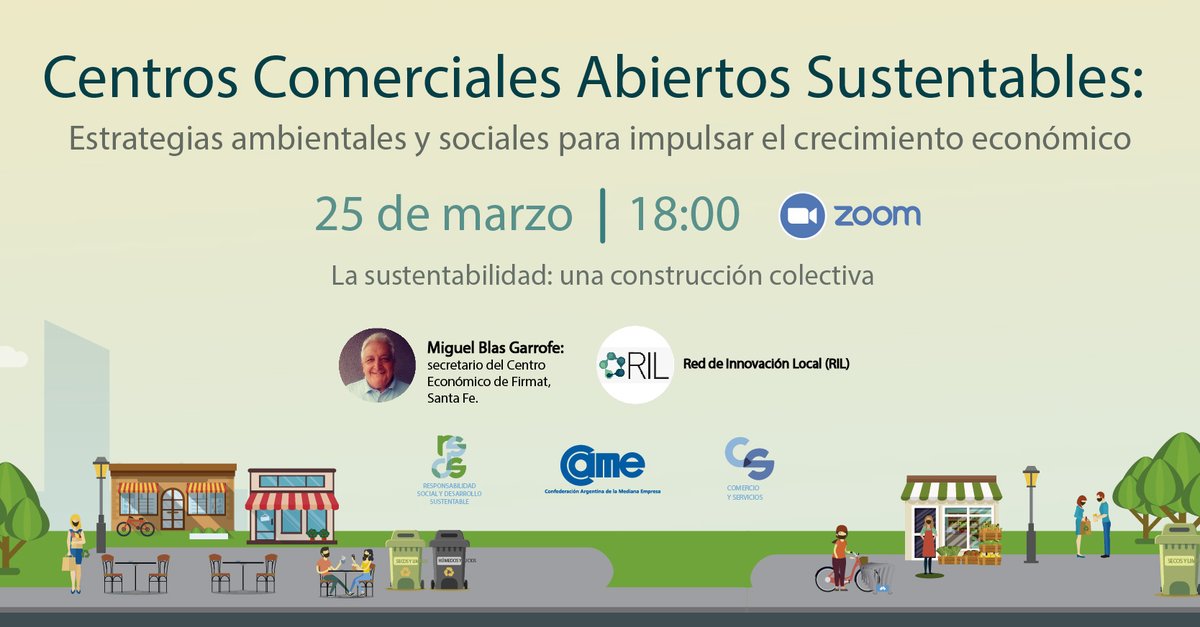 ¿Ya te inscribiste? Este jueves, junto con <a href="/rsecame/">CAME RS + DS</a> organizamos un nuevo webinar del ciclo CCA Sustentables. Analizaremos claves de la articulación público-privada para la transformación del #comercio y la ciudades. Más información: bit.ly/CCA_RSE