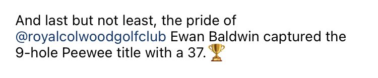 ⁦<a href="/RoyalColwoodGC/">Royal Colwood Golf Club</a>⁩ The legend continues. Way to go Ewan!
#arcinfluenced