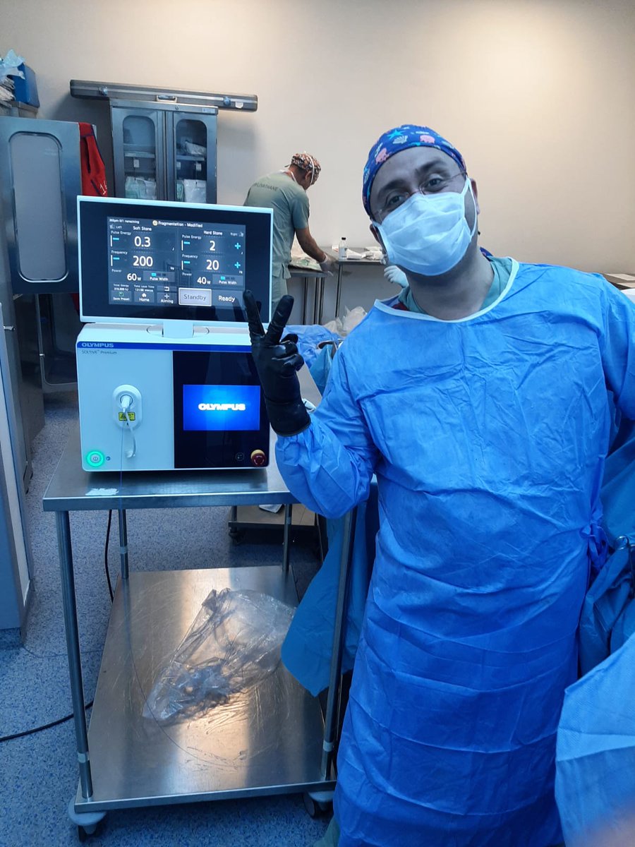 ytanidir's tweet photo. Finally, we also had the chance to test Soltive 60 Watt #TmFiber from @OlympusUrology in @MarmaraUroloji
Two complex stone case were operated successfully.
Satisfiying results achieved, especially with fine dusting & best was to use a 150 micron fibre with 400 Hz frequency. https://t.co/Dn7LEXldor