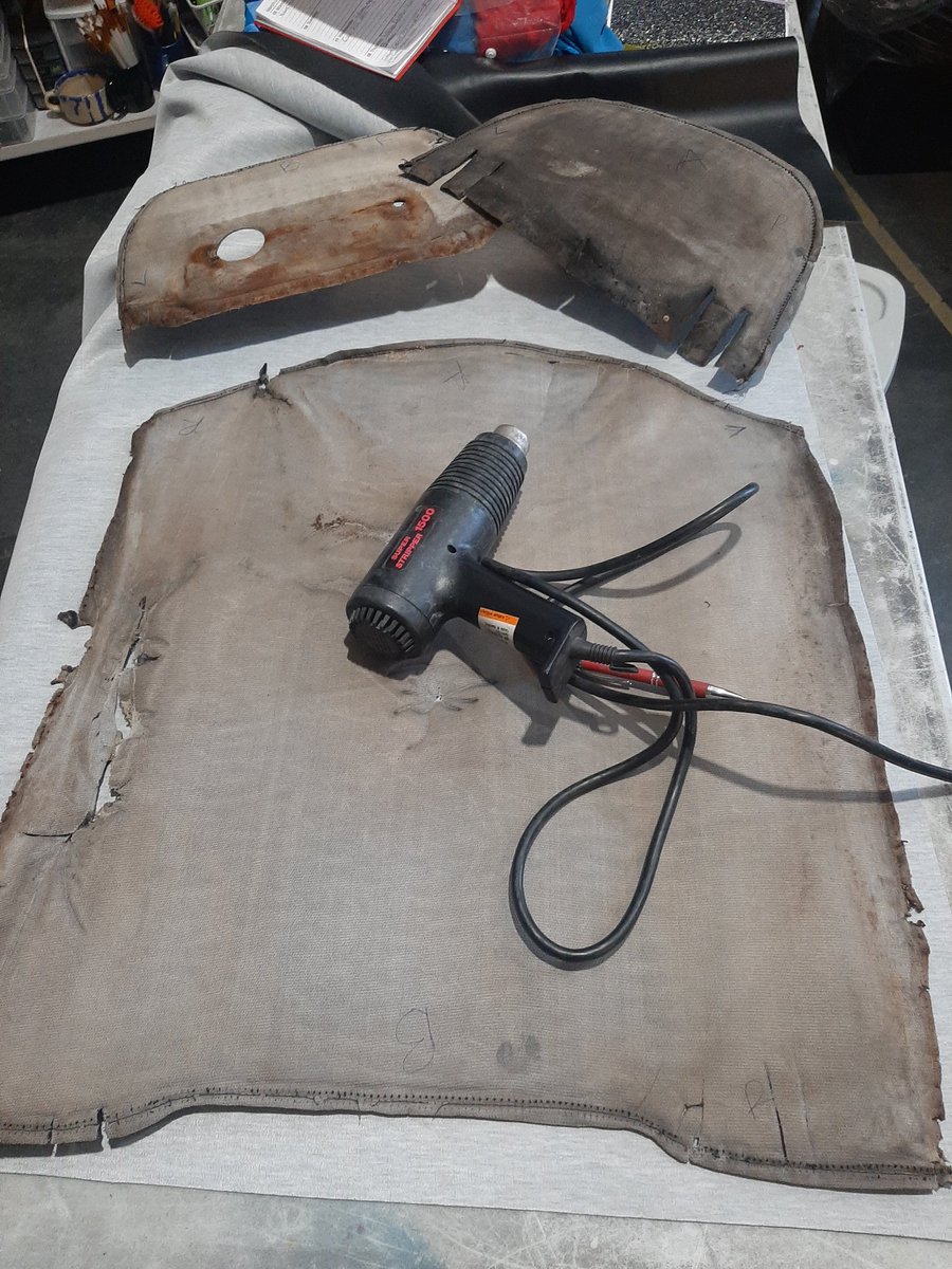 Madame_Absinthe's tweet photo. Sewing problem of the day: when you're re-covering an old 1980s snowmobile seat and your heat gun starts randomly smoking and nearly catches your whole medieval fort on fire. . . #iswearthesethingsonlyhappentome #wip #sewingproblems #ihateupholstering #timeforanewheatgun https://t.co/ll7IL4NhR0