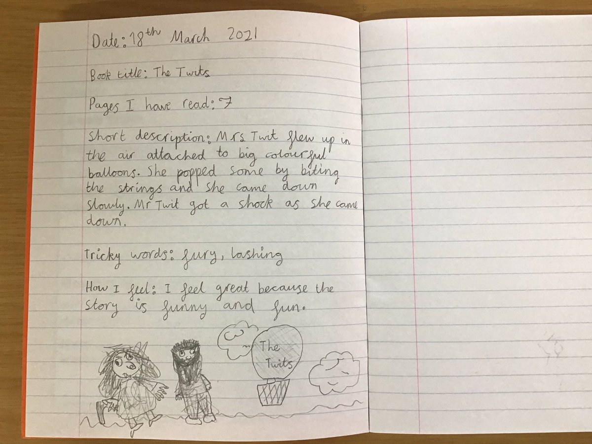 PDCSYr4's tweet photo. Y4 @PDCSPrimary are looking to take their reading beyond their comfort zones and into the realm of imagination! To help guide them, a #ReadingJournal will stay by their sides and will showcase their excellent #summarising skills. Eva has made a fantastic start! #ReadingBehaviour https://t.co/ascx08J7iV