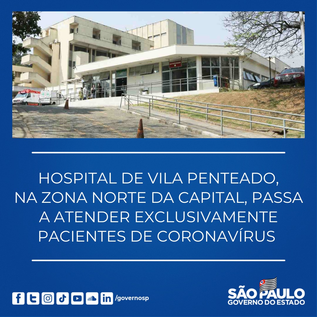 Governo De S. Paulo On Twitter: "🏥 O Hospital Vila Penteado, Na Zona Norte Da Capital, Será Utilizado Exclusivamente Para O Atendimento De Pacientes Com Coronavírus. A Unidade Conta Com 196 Leitos,
