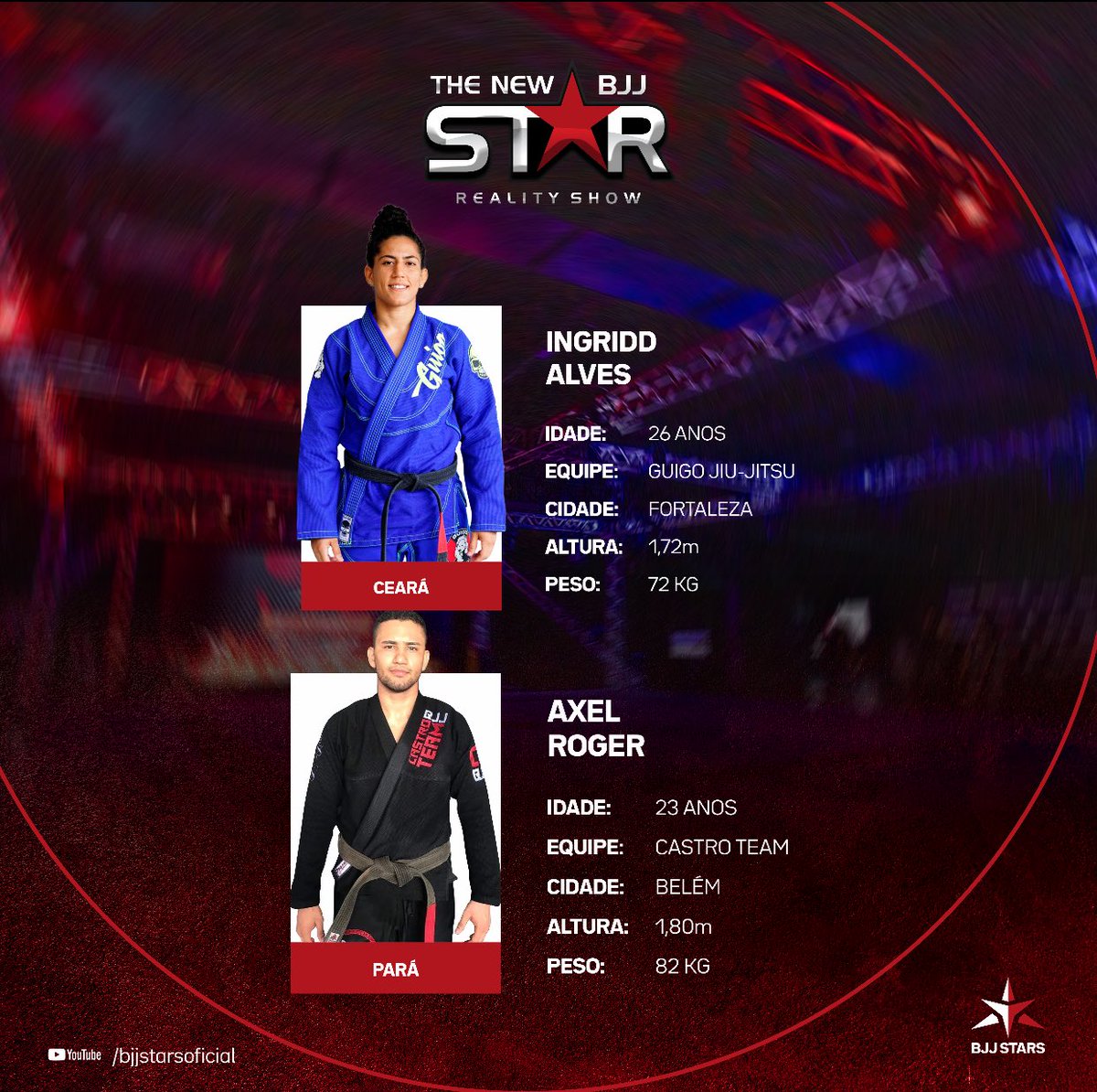 bjjstarsoficial's tweet photo. Participantes do primeiro reality show de Jiu Jitsu da história 💥💥⭐️
#jiujitsunotopo #JiuJitsu #esporteespetacular #cidade #bbbjiu #espnwbrasil #Encontro #globoesporte #GloboNews #jornaldacultura #BandNewsFM #atleta https://t.co/YQPgaR3m8N