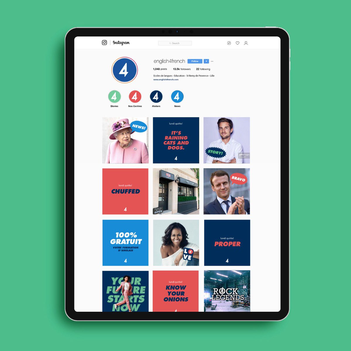 TheWernAgency's tweet photo. NEW WORK ALERT. @HadrienChatelet  creates a new brand for @English4French https://t.co/eAd2k9gGuW