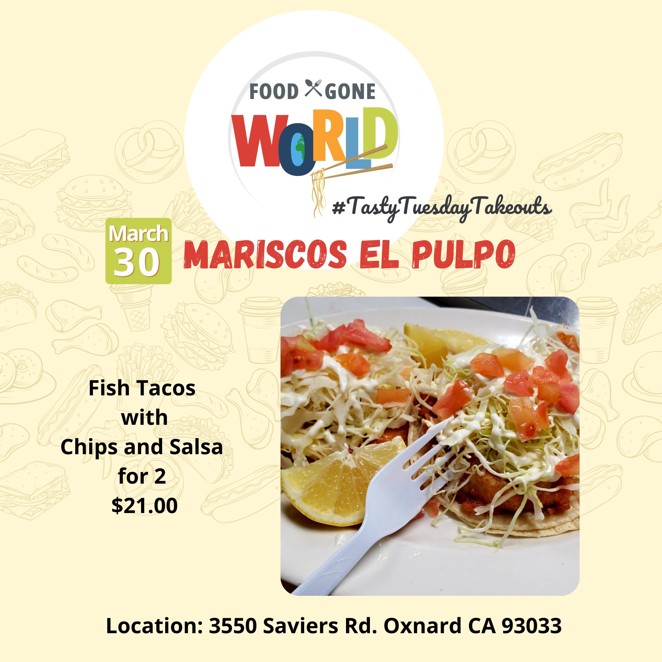Oxnard Recreation On Twitter Ticket Sales For Our Second Stop Mariscos El Pulpo Close After Tomorrow If You Love Tacos And Seafood You Re In For A Real Treat They Ll Serve Up Eight