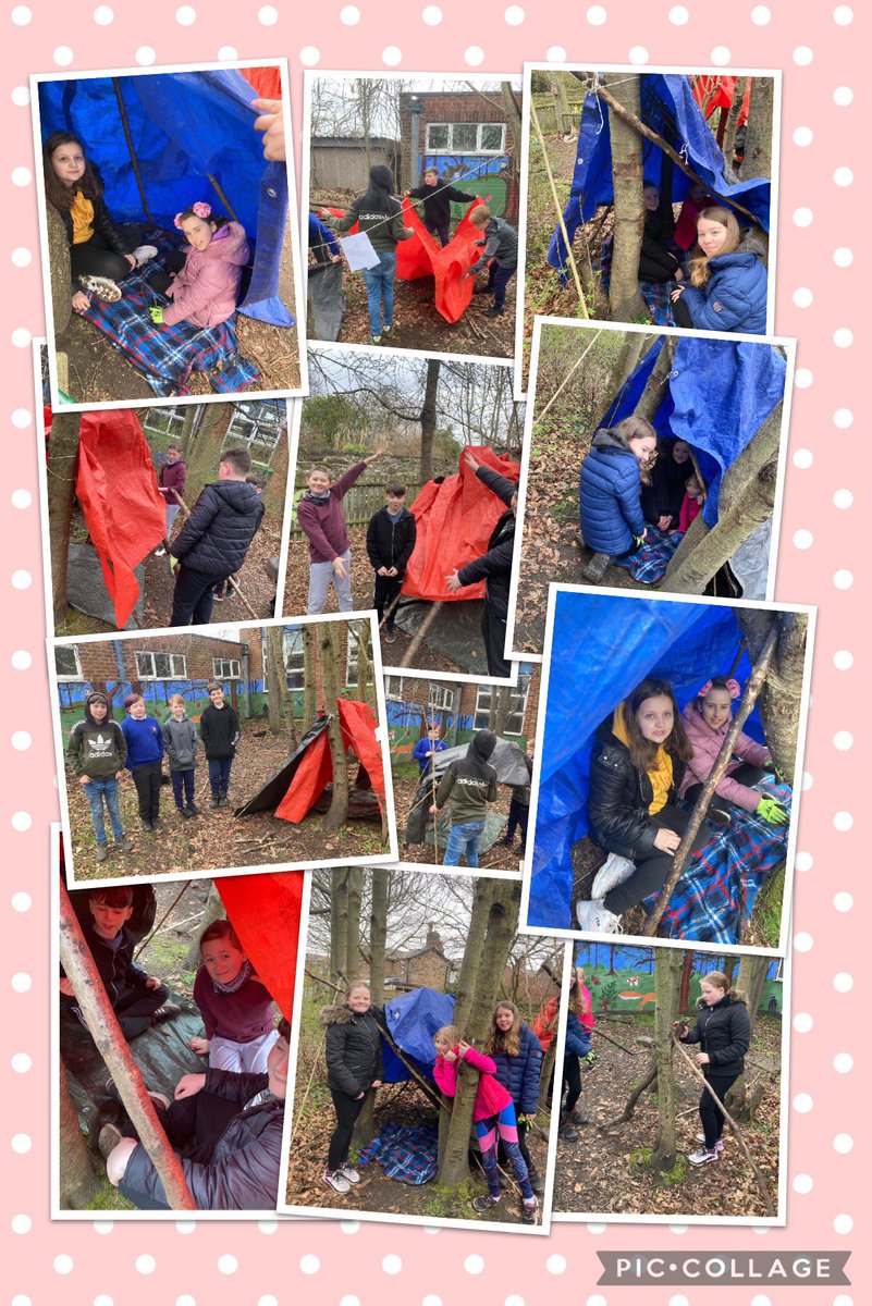 Year6BC's tweet photo. Weβve had a great day in Forest School. π³π²π±πͺ΄ππ #wellbeing #communication #denbuilding #nature #sensorypictures #6LD https://t.co/lfMJFtuWQn