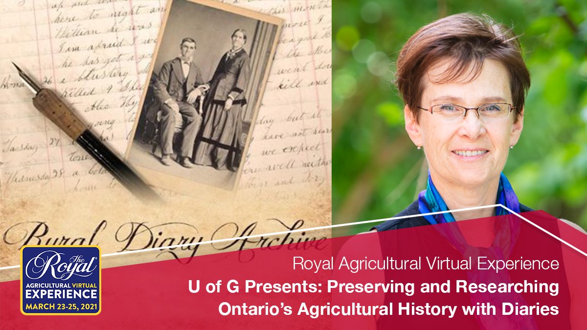 uofg's tweet photo. #UofG Presents: Preserving &amp; Researching Ontario’s Agricultural History with Diaries at the #VirtualRAWF on March 24.

Join Catharine Wilson for a virtual tour of the Rural Diary Archive. Learn about the lives of Ontario diarists from 1800-1960.

Register: https://t.co/9yNbRBN3Yl https://t.co/q4xoQwfcRZ