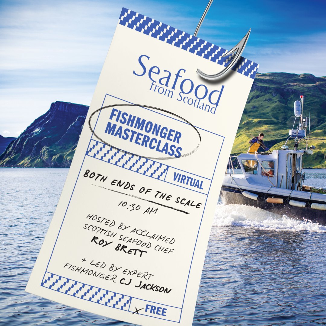 SeafoodFromScot's tweet photo. Don't miss the first #fishmongermasterclass of 2021! On Wednesday, @CJKentSeafood and Chef Roy Brett of @OndineEdin will be working with #turbot and #megrim and sharing the secrets of the trade with UK chefs. Get your free tickets here: https://t.co/74mxFat7bg https://t.co/1btTIWmOqo