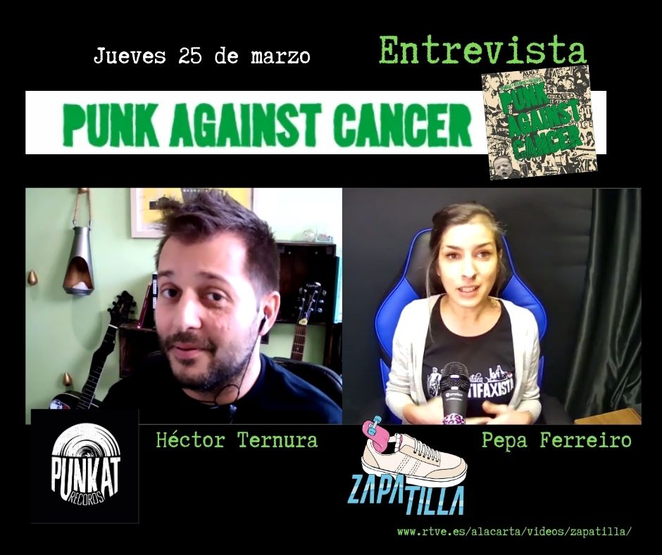 Este jueves <a href="/SFerreiroP/">Pepa Ferreiro</a> entrevista a Héctor Ternura de <a href="/punkatrecords/">punkatrecords</a> para hablar de #punkagainstcancer, un recopilatorio donde diez bandas catalanas aportan diez temas inéditos cuyos beneficios se donarán a la investigación del cáncer infantil 👟🔥

En <a href="/Radio3Extra/">(radio 3)</a> <a href="/radio3_rne/">Radio 3</a>