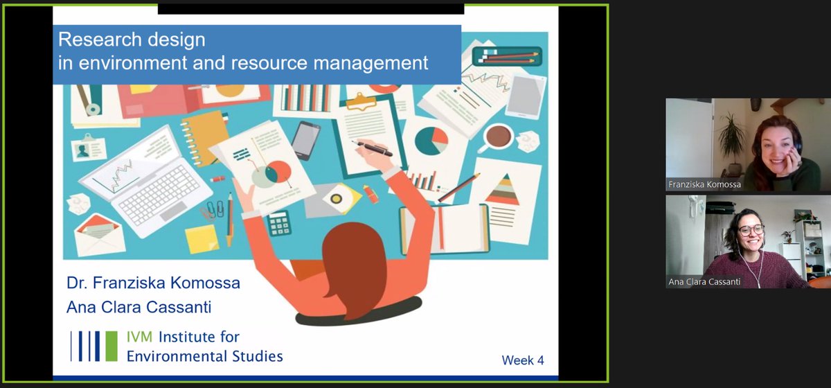 Today we finished the #Research #Design course part of the Environment and Resource Management Master's at <a href="/VU_Science/">VU Faculteit der Bètawetenschappen</a>. It was a pleasure to be part of this course together with <a href="/KomossaFr/">🐝🌾Franziska Komossa🌼🚲</a> and <a href="/JohannaKoehler/">Johanna Koehler</a> !