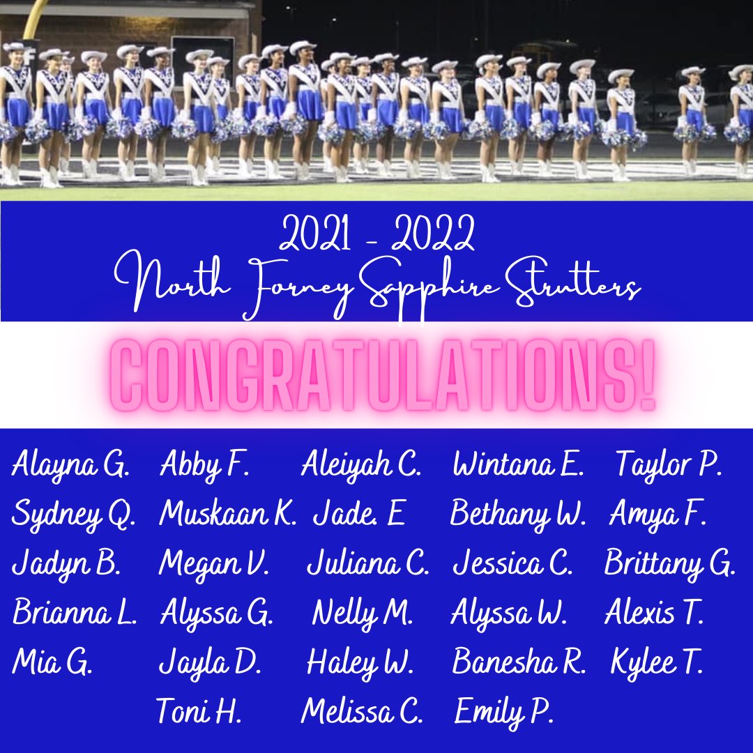 struttersroyals's tweet photo. Congrats to our 2021-2022 Sapphire Strutters! https://t.co/tHul3DtDbt