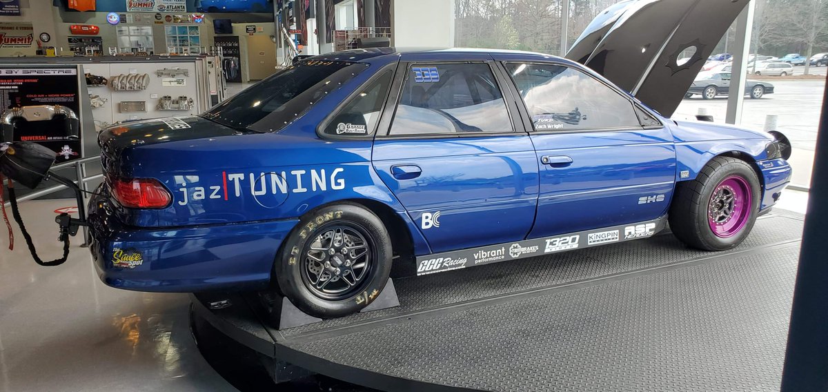 jazTUNING's tweet photo. @SummitRacing has The Blue Turd on display in their Georgia store!  Pretty awesome to see my name on the side of a car while on a display such as this! 
Like and subscribe! 
https://t.co/Rr57y3qhOr

#jaztuning #tbmbrakes #ebtec #motionraceworks #streetcartakeover #fastestcar https://t.co/aTMSCvQ7g0