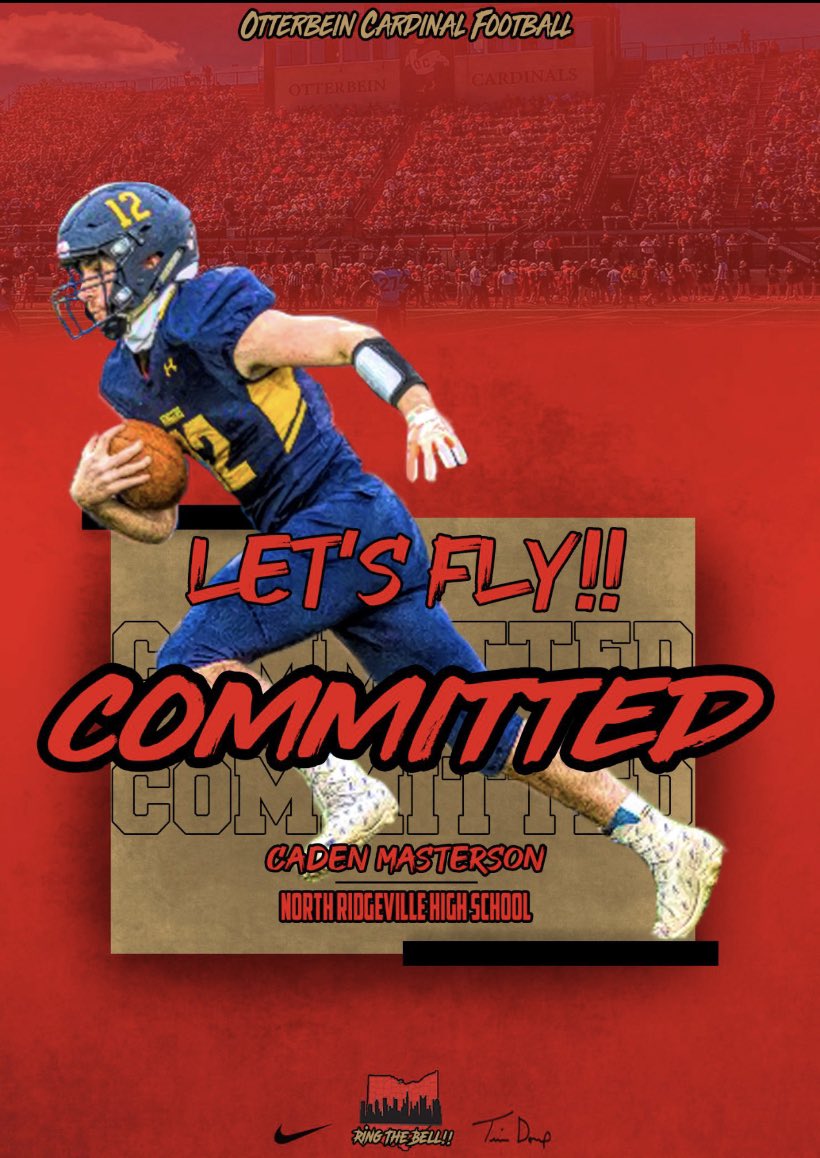 caden_masterson's tweet photo. I am excited to announce that I will be continuing my academic and athletic careers at Otterbein University this fall. I would like to thank my family, friends teachers, administrators, and coaches for the continuous support🔴🟡@CoachDoup @Otterbein_FB #ringthebell #letsfly https://t.co/3VFp7HHWl7