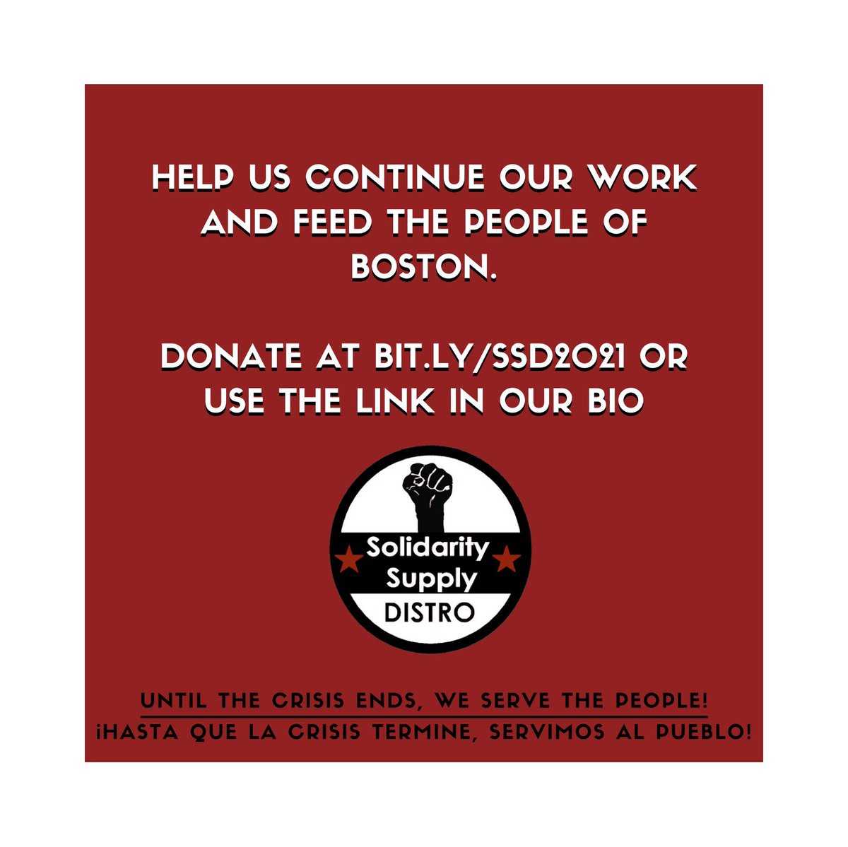 BostonDistro's tweet image. Support the continuation of our efforts to serve the people! Find out more ways to get involved and support here: solidaritysupplydistro.carrd.co

Donate at bit.ly/SSD2021
