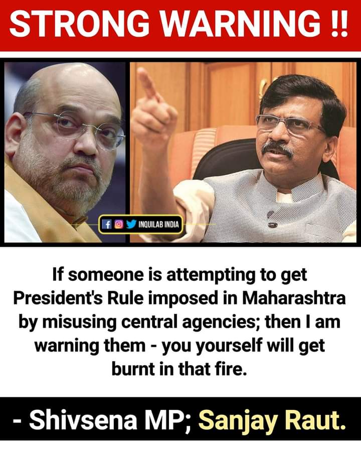 ItikaRoy1's tweet photo. BJP is trying to destabilize Maha govt by using Mumbai ex commissioner, "Param bir singh". 

Well said sir, Sanjay Raut. 👏 https://t.co/DB9w22wcr3