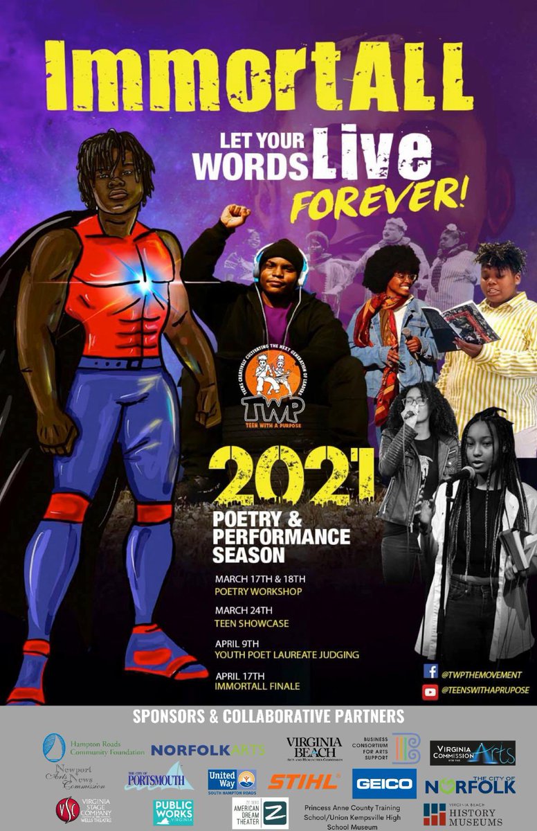 Join <a href="/TWPTHEMOVEMENT/">Teens With a Purpose</a>  for their ImmortALL poetry event!